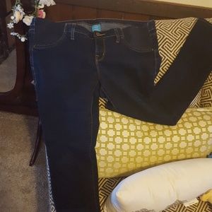 Side panel maternity jeans